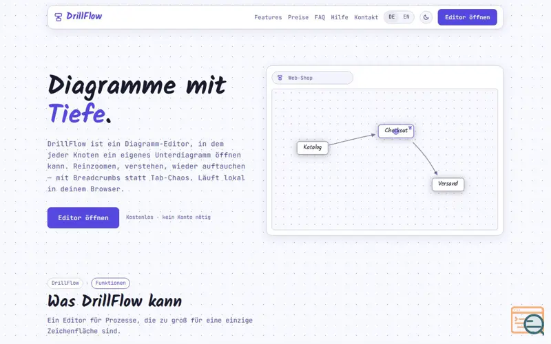 Screenshot of DrillFlow