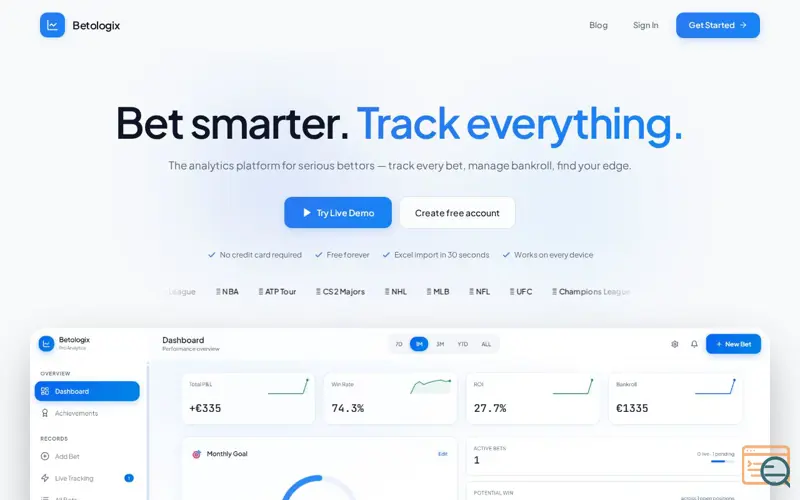 Screenshot of Betologix