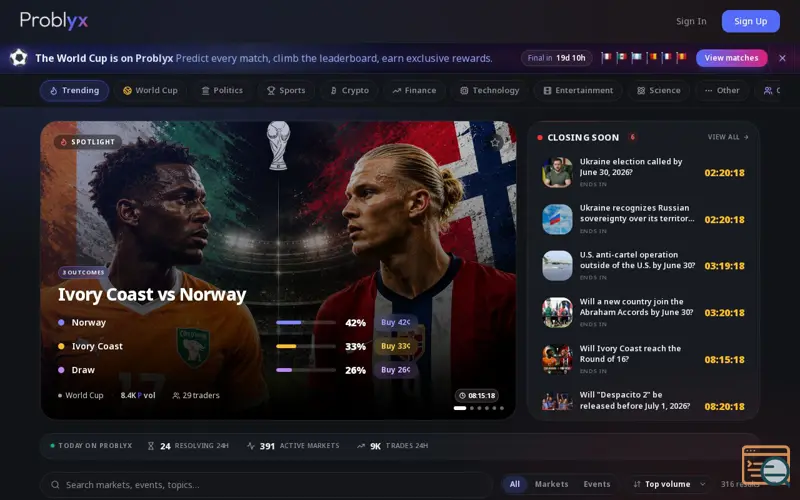 Screenshot of Problyx