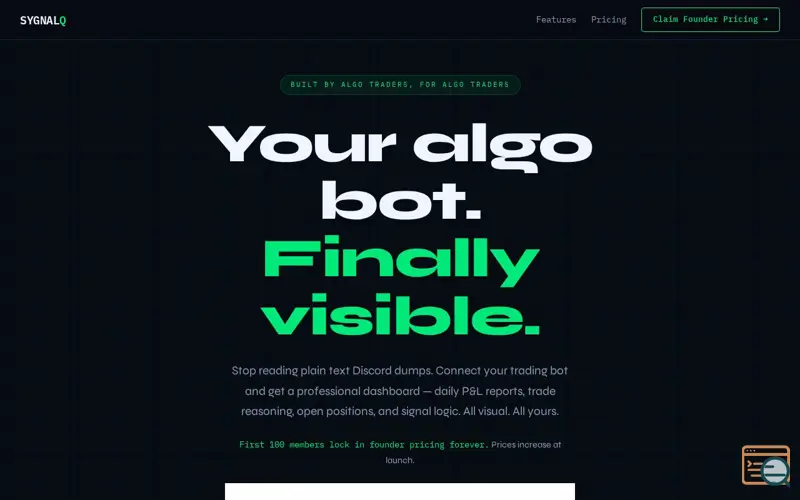 Screenshot of SygnalQ