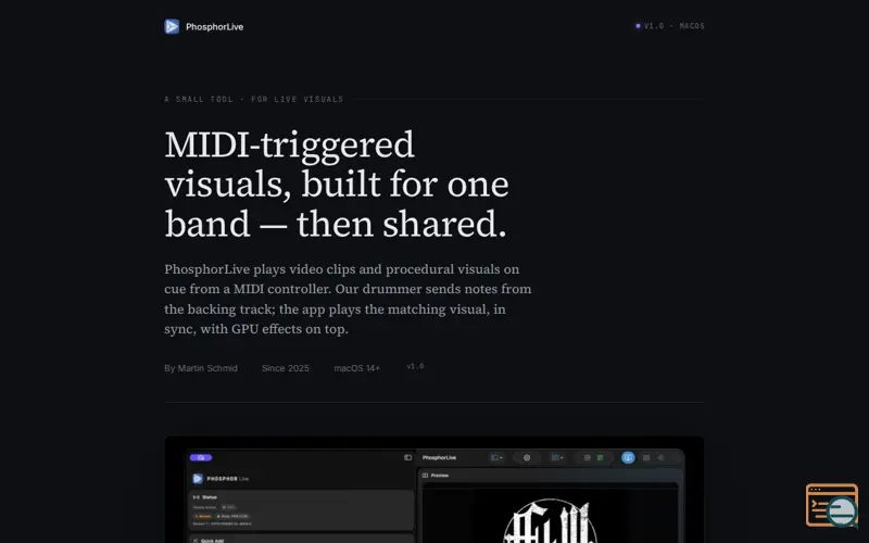 Screenshot of PhosphorLive