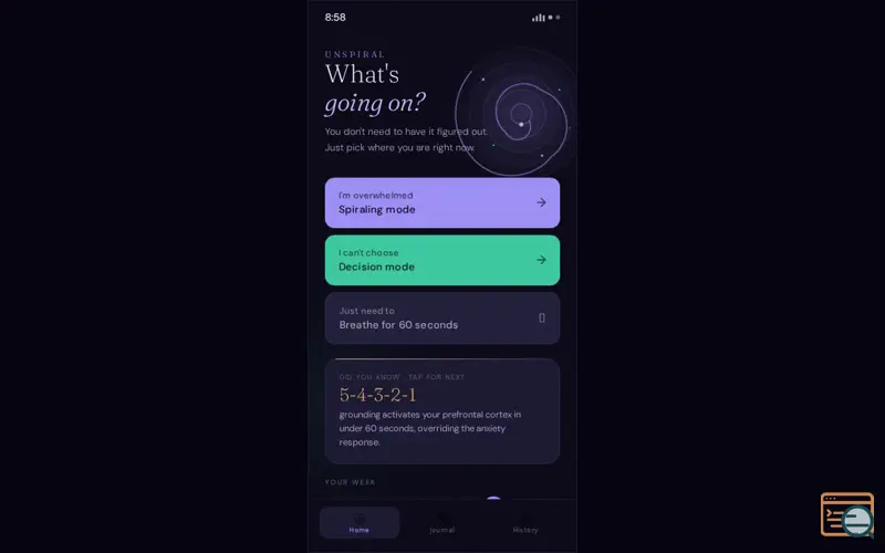 Screenshot of Unspiral