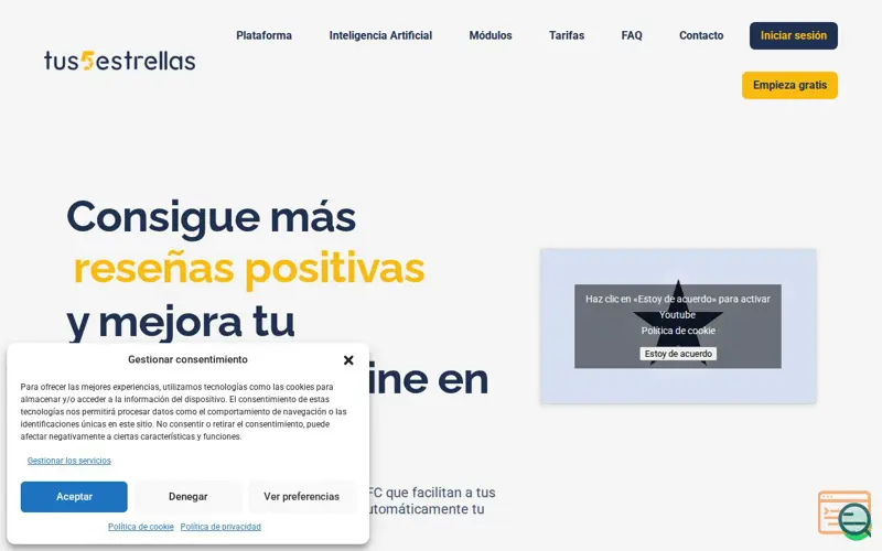 Screenshot of Tus5Estrellas | Reseñas de Google