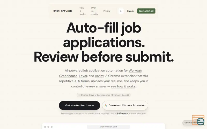 Screenshot of Open Applier