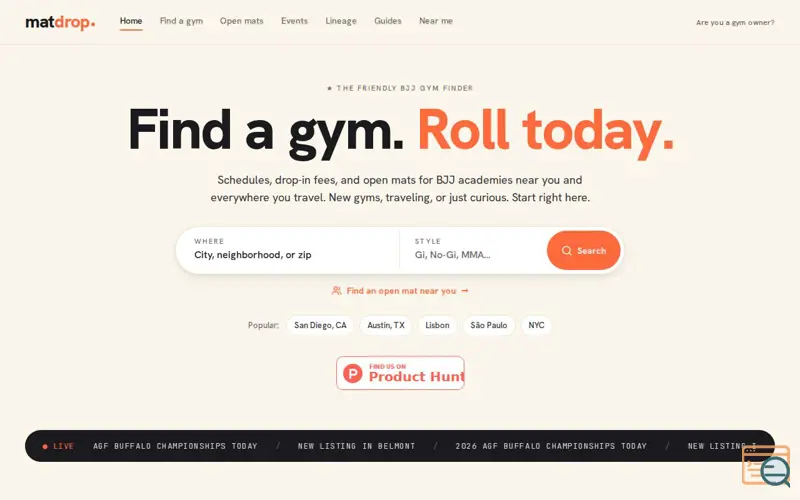 Screenshot of MatDrop