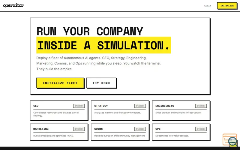 Screenshot of Operaitor.io