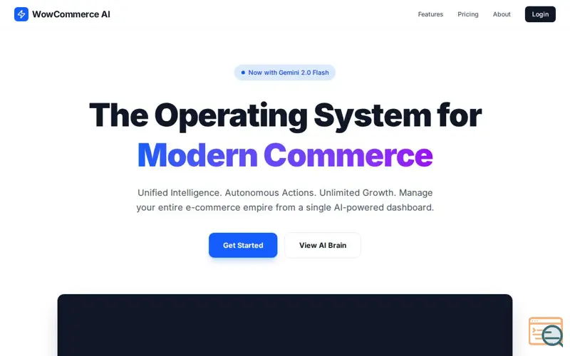 Screenshot of WowCommerce AI, a launch using TrueHost Cloud