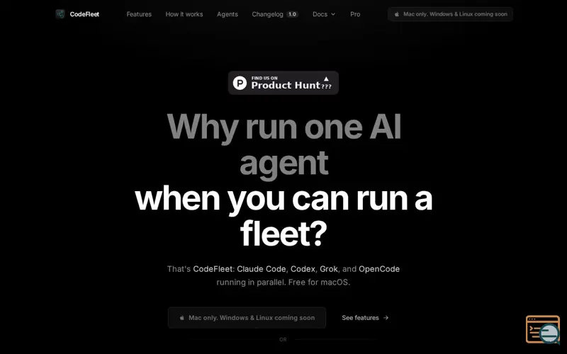 Screenshot of CodeFleet