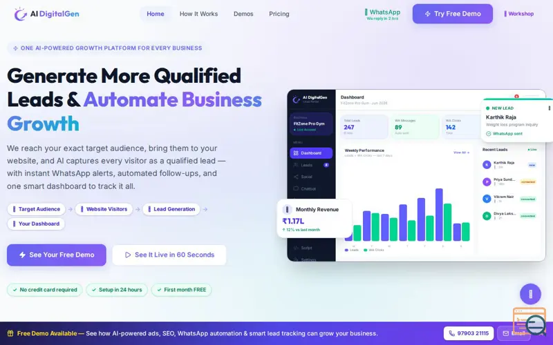 Screenshot of Ai DigitalGen