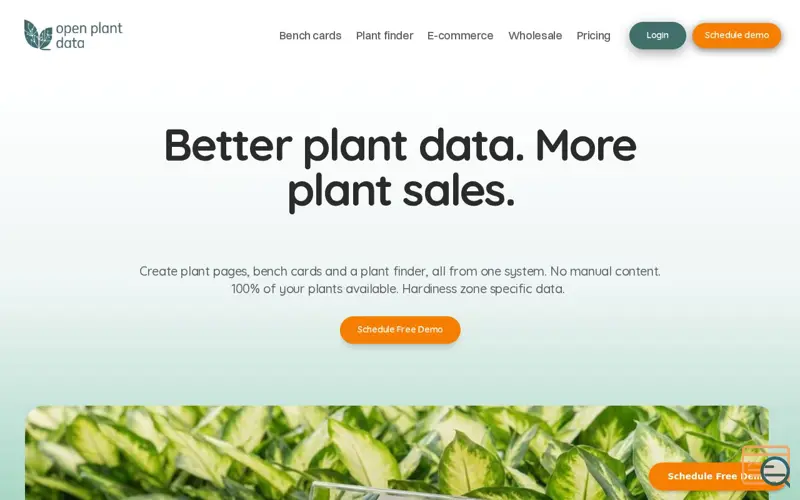 Screenshot of Open Plant Data