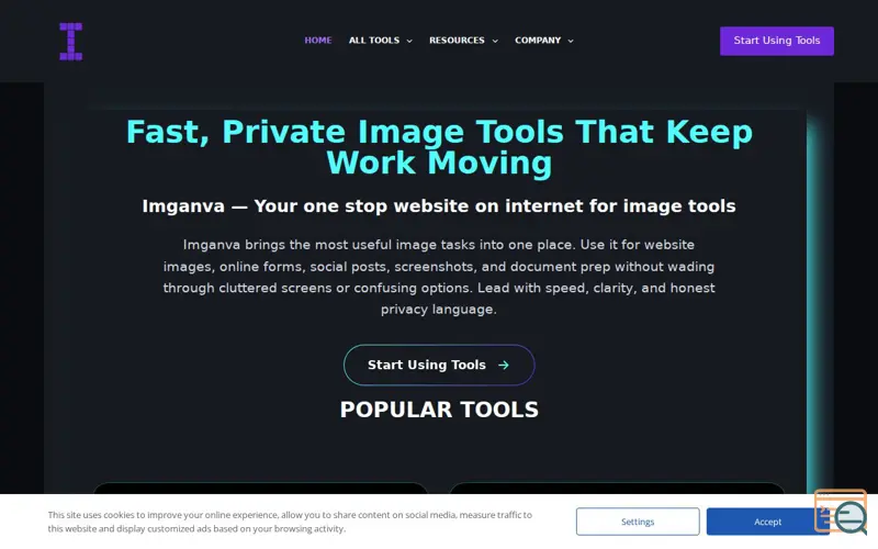 Screenshot of IMGanva
