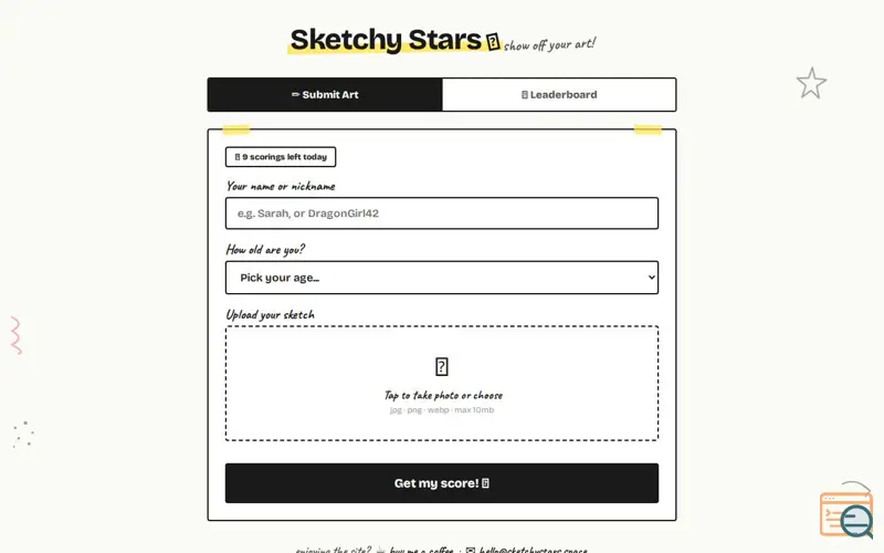 Screenshot of Sketchy Stars