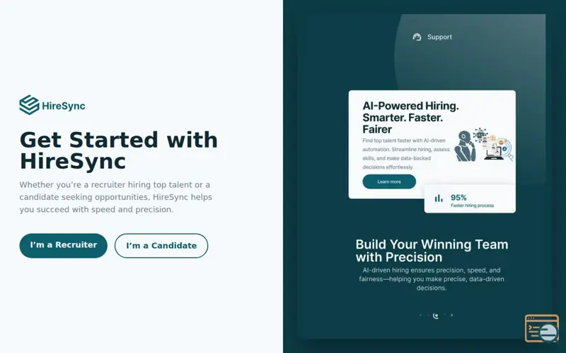 Screenshot of HireSync