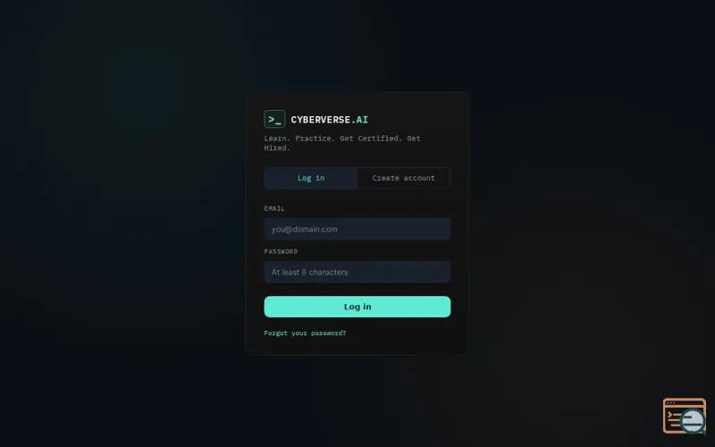 Screenshot of CyberVerse AI
