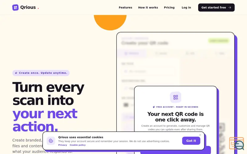 Screenshot of Qrious