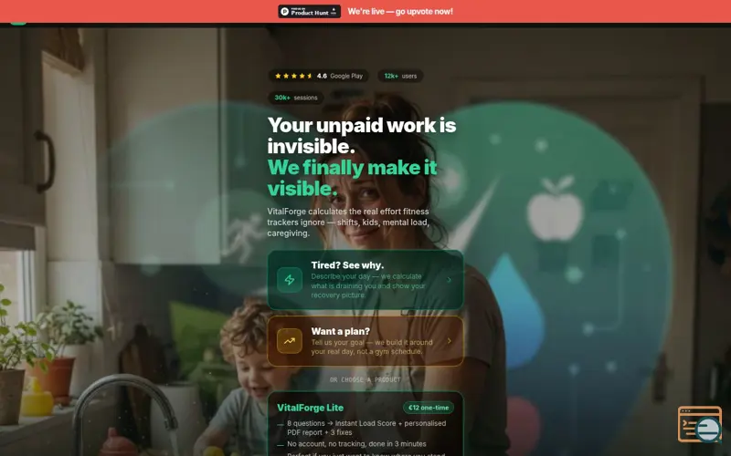 Screenshot of VitalForge