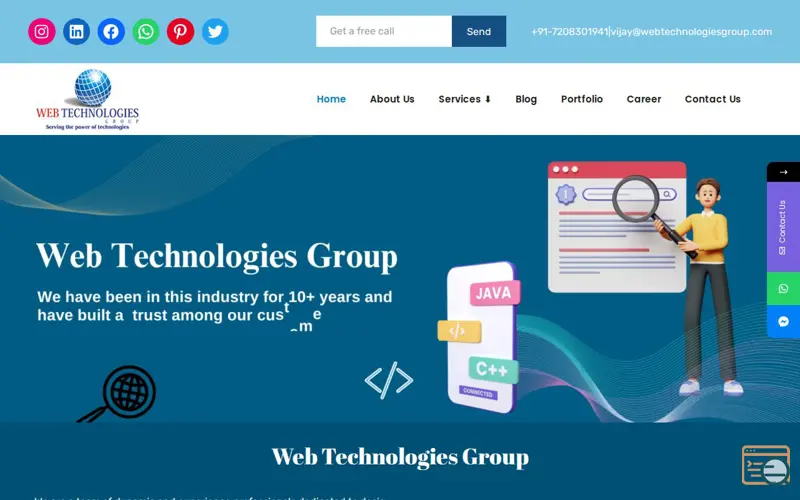 Screenshot of Web Development Company