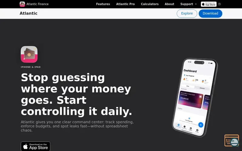 Screenshot of Atlantic: Budget & Expense Tracker