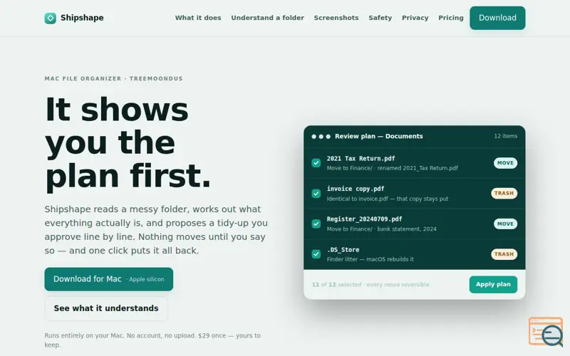 Screenshot of Shipshape