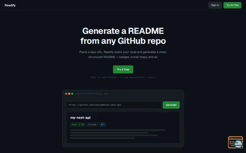 Screenshot of Readify