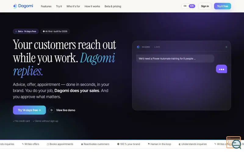Screenshot of Dagomi