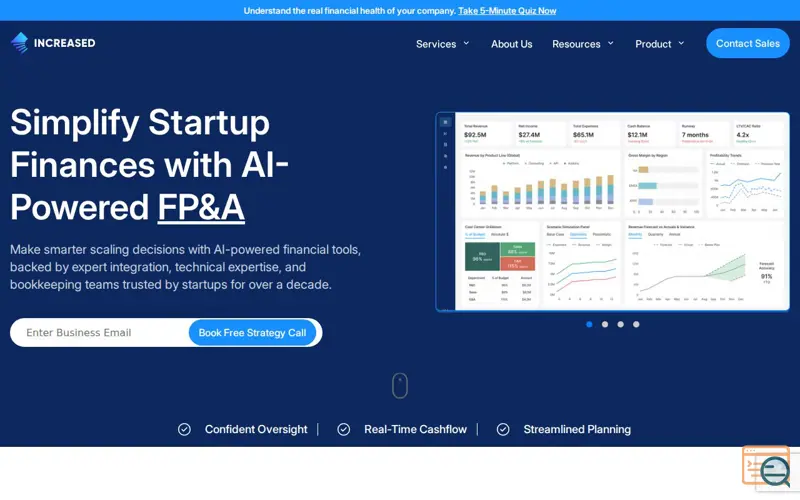 Screenshot of Kairos FP&A tool by Increased.com