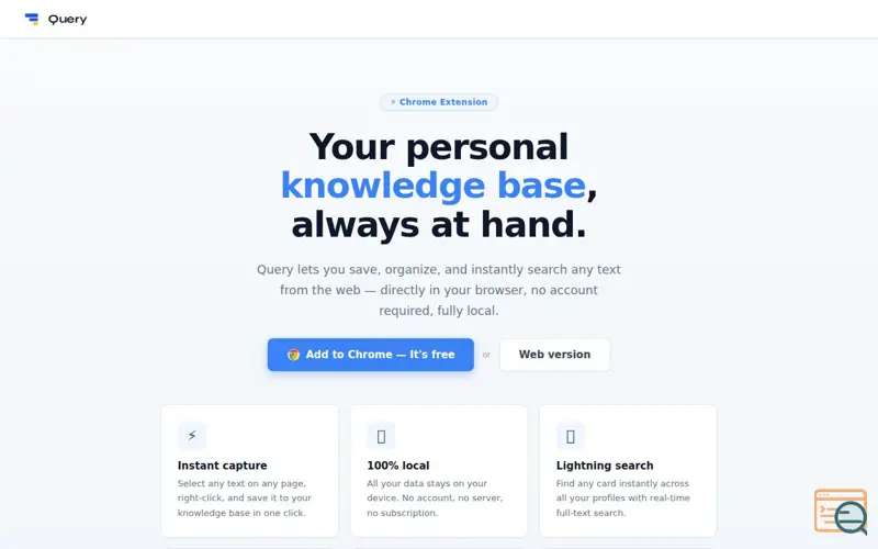 Screenshot of Query — Knowledge Base