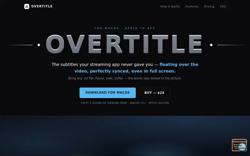 Screenshot of Overtitle