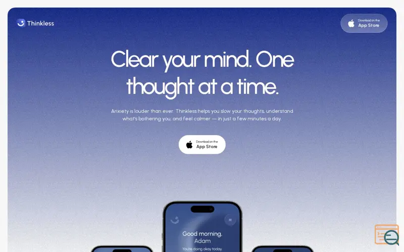 Screenshot of Thinkless