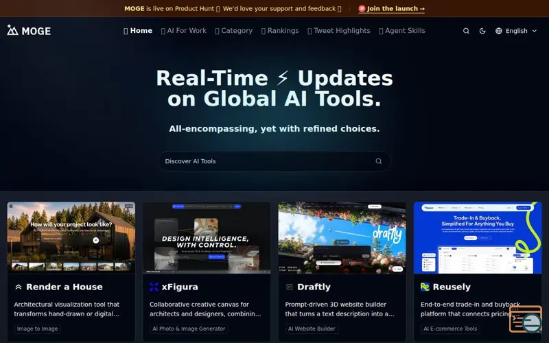 Screenshot of MOGE