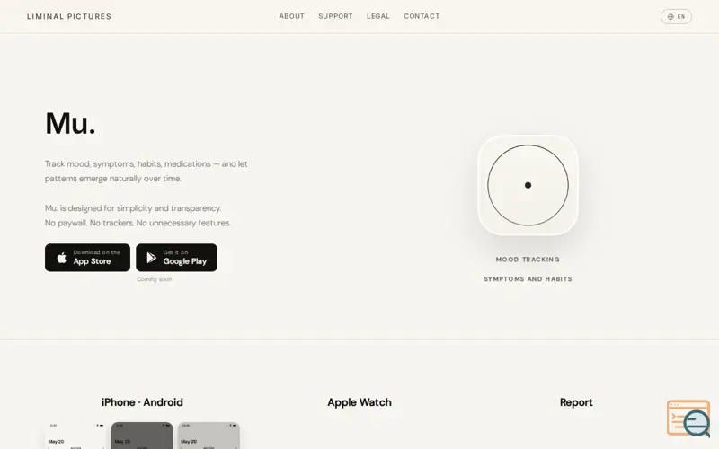 Screenshot of Liminal Pictures Apps