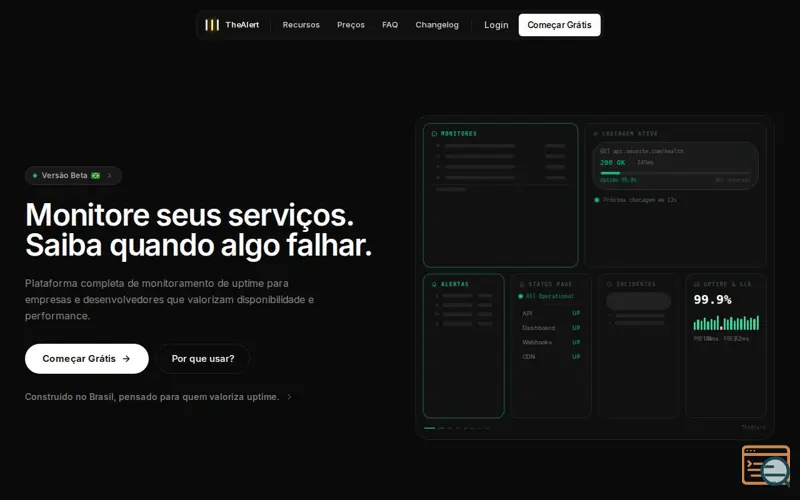 Screenshot of TheAlert