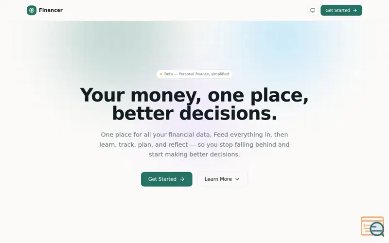 Screenshot of Financer