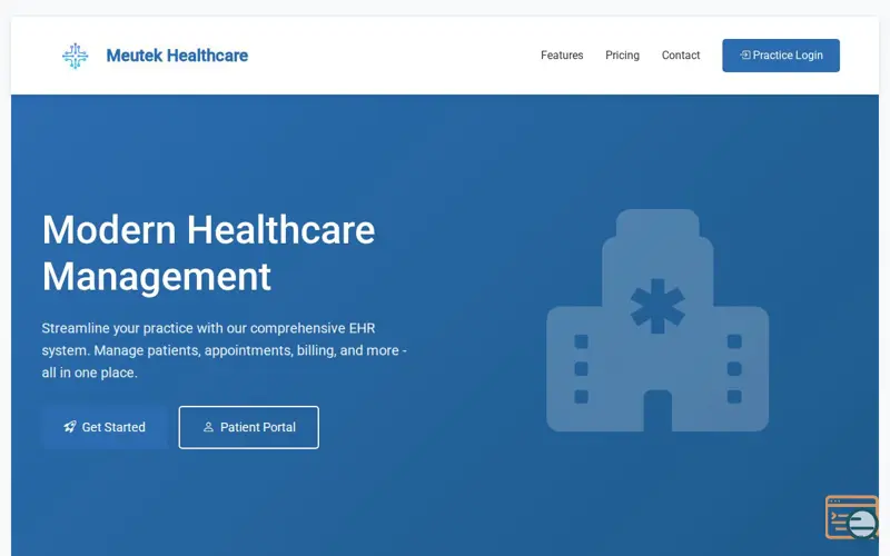 Screenshot of Healthcare Management System