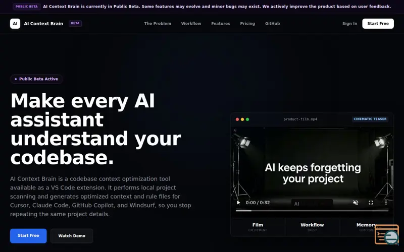 Screenshot of AI Context Brain