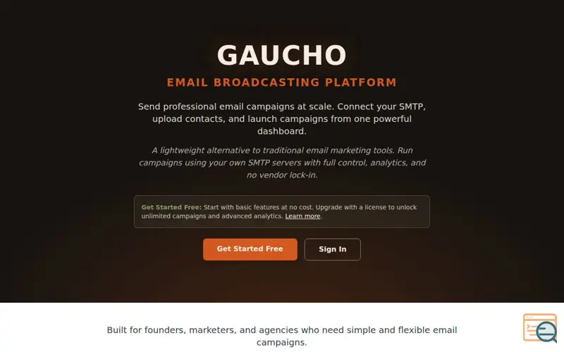 Screenshot of GAUCHO