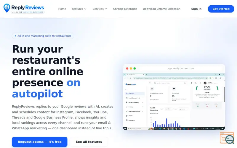 Screenshot of ReplyReviews