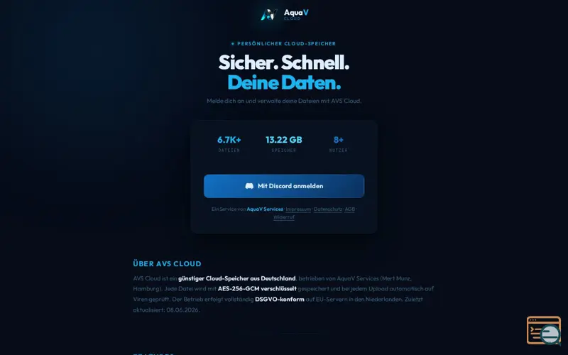Screenshot of AVS Cloud