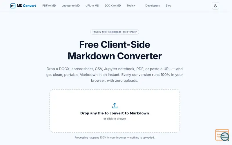 Screenshot of MD Convert