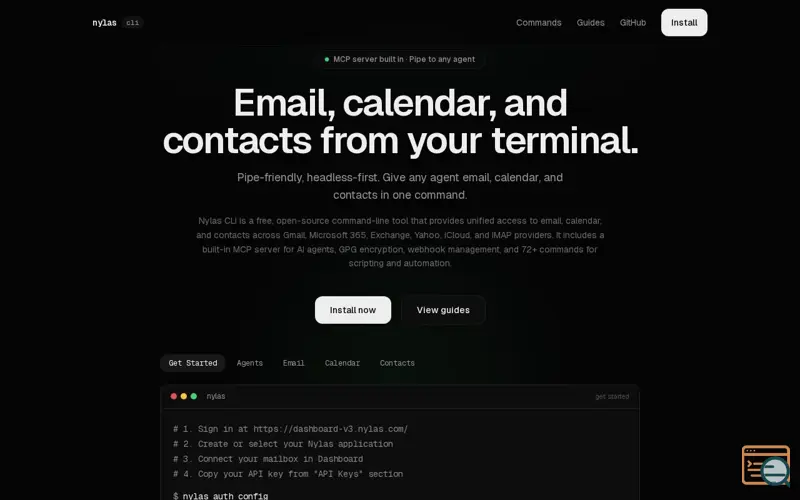 Screenshot of Nylas CLI