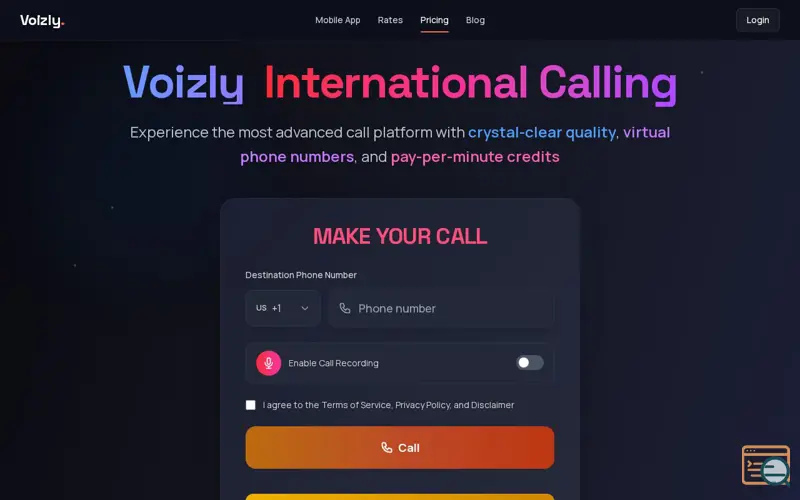 Screenshot of Voizly