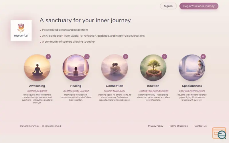 Screenshot of myrumi.ai