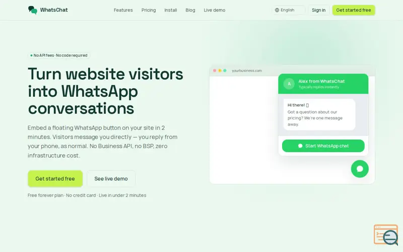 Screenshot of WhatsChat — WhatsApp conversations