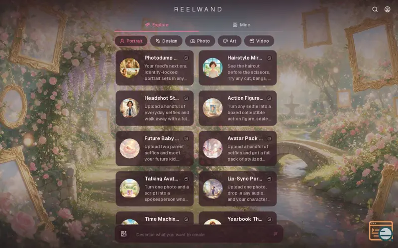 Screenshot of ReelWand