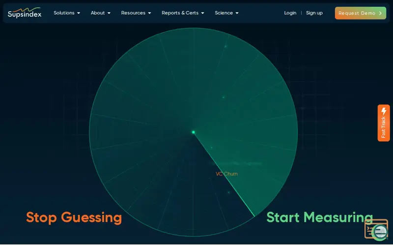 Screenshot of Supsindex, a launch using KickProduct