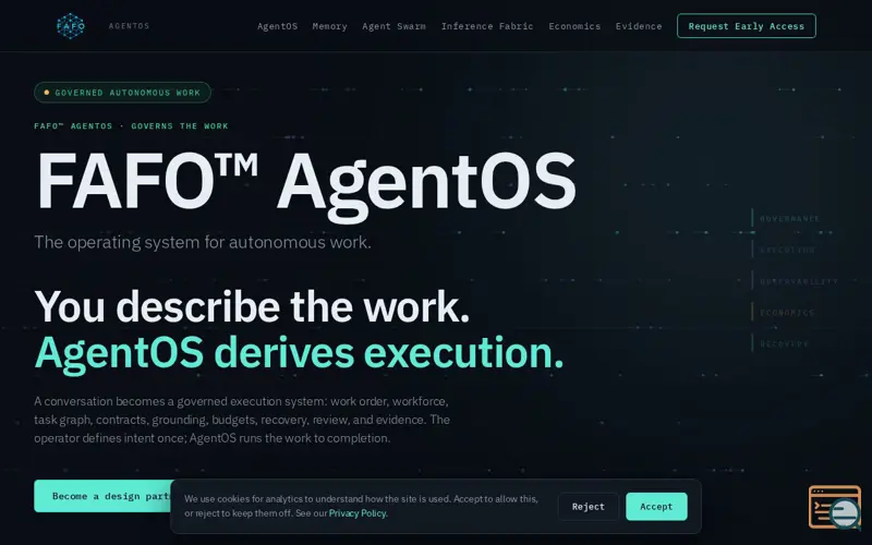 Screenshot of FAFO™ AgentOS