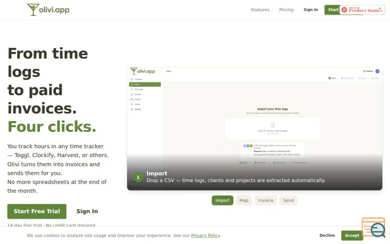 Screenshot of Olivi