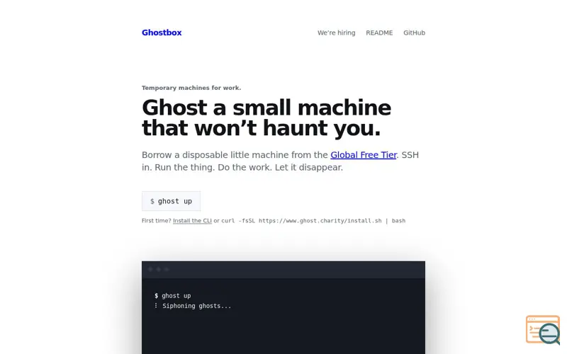 Screenshot of GhostBox