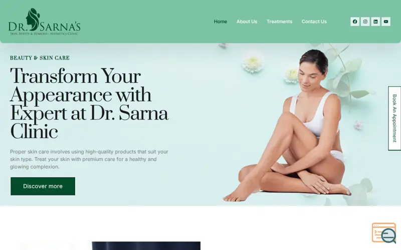 Screenshot of Dr Sarna Clinic