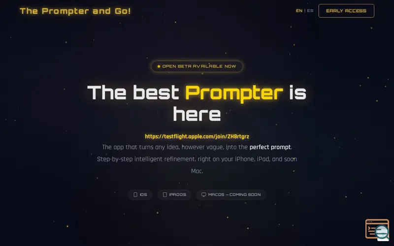 Screenshot of The Prompter and Go!